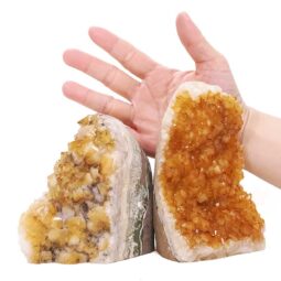 Citrine Cluster Specimen Set 2 Pieces DV358 | Crystal Factory