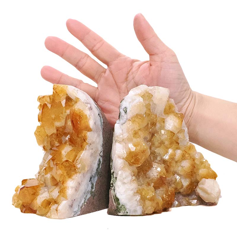 2.10kg Citrine Cluster Specimen Set 2 Pieces DV359 4 Citrine Cluster Specimen Set 2 Pieces DV359 | Crystal Factory
