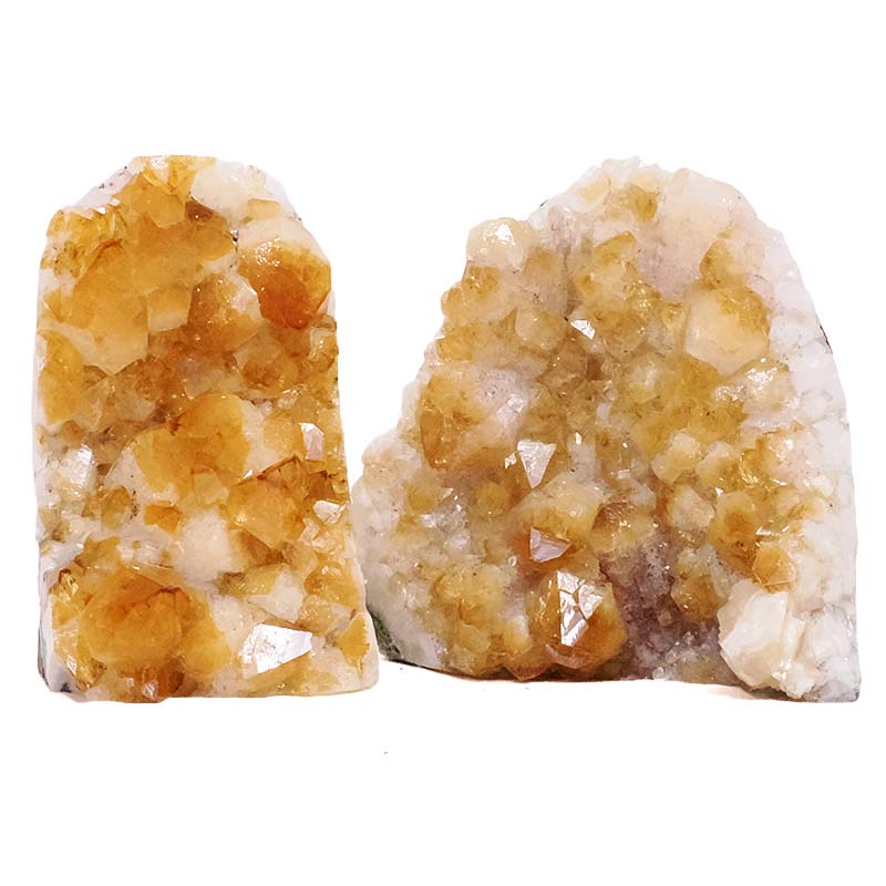 2.10kg Citrine Cluster Specimen Set 2 Pieces DV359 3 Citrine Cluster Specimen Set 2 Pieces DV359 | Crystal Factory