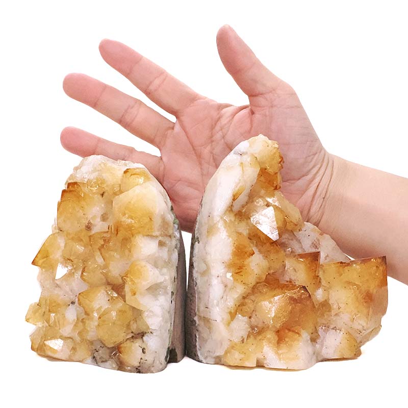 2.07kg Citrine Cluster Specimen Set 2 Pieces DV361 4 Citrine Cluster Specimen Set 2 Pieces DV361 | Crystal Factory
