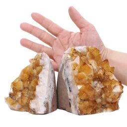 2.09kg Citrine Cluster Specimen Set 2 Pieces DV362 5 Citrine Cluster Specimen Set 2 Pieces DV362 | Crystal Factory