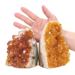 2.06kg Citrine Cluster Specimen Set 2 Pieces DV364 5 Citrine Cluster Specimen Set 2 Pieces DV364 | Crystal Factory