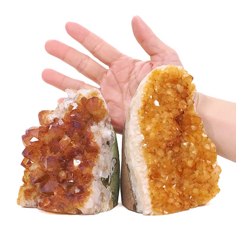 2.06kg Citrine Cluster Specimen Set 2 Pieces DV364 4 Citrine Cluster Specimen Set 2 Pieces DV364 | Crystal Factory