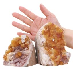 2.09kg Citrine Cluster Specimen Set 2 Pieces DV365 5 Citrine Cluster Specimen Set 2 Pieces DV365 | Crystal Factory