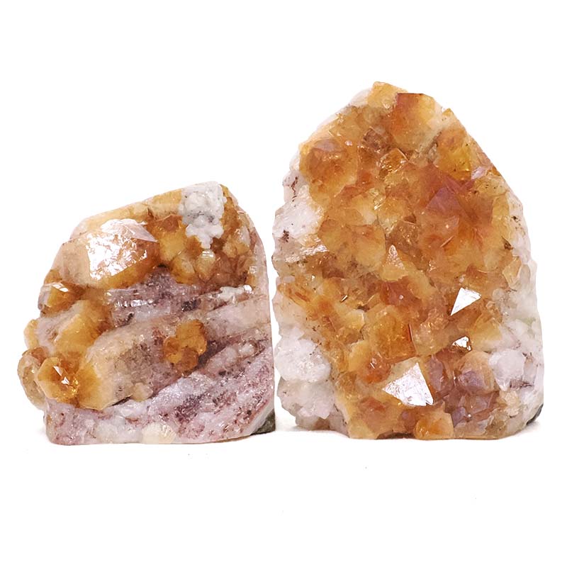 2.09kg Citrine Cluster Specimen Set 2 Pieces DV365 3 Citrine Cluster Specimen Set 2 Pieces DV365 | Crystal Factory