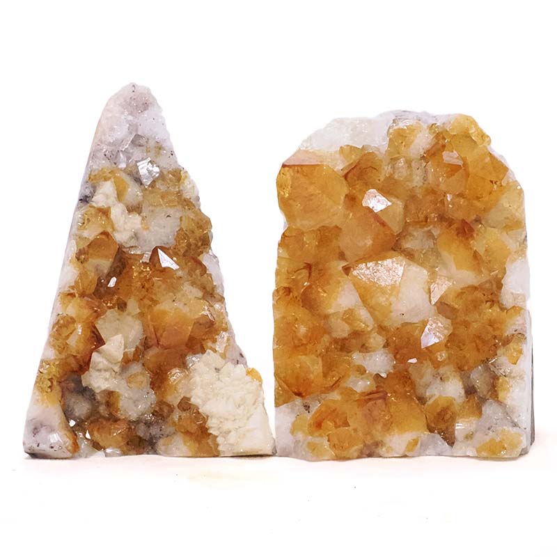 2.13kg Citrine Cluster Specimen Set 2 Pieces DV366 3 Citrine Cluster Specimen Set 2 Pieces DV366 | Crystal Factory