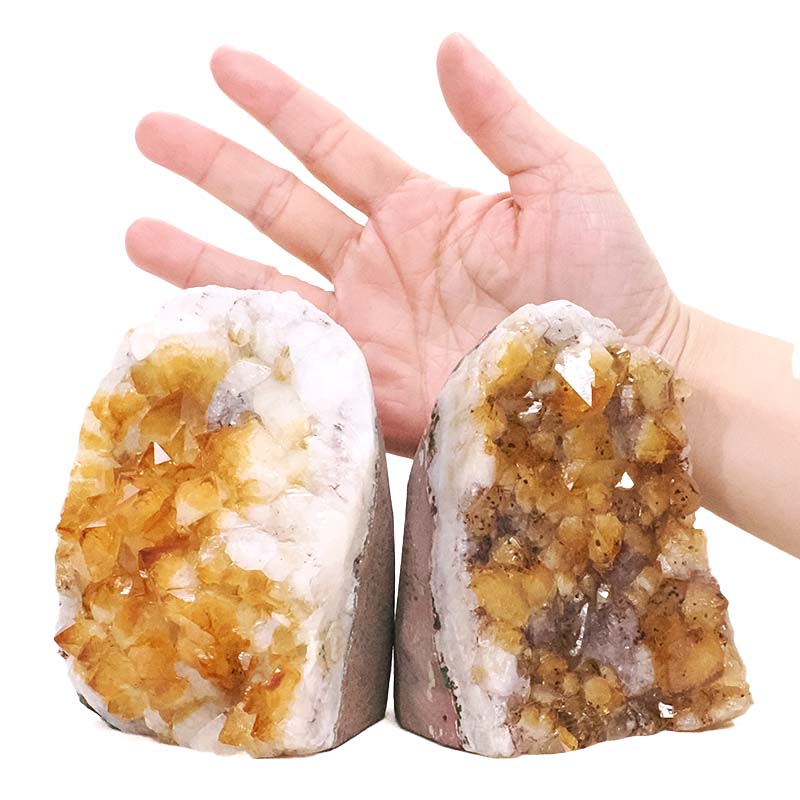 2.15kg Citrine Cluster Specimen Set 2 Pieces DV367 4 Citrine Cluster Specimen Set 2 Pieces DV367 | Crystal Factory