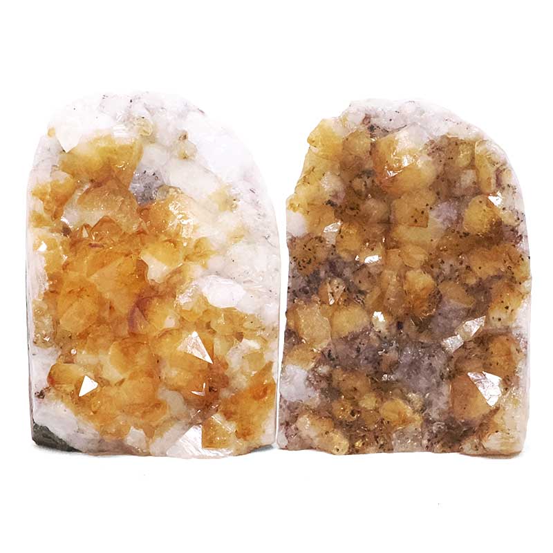 2.15kg Citrine Cluster Specimen Set 2 Pieces DV367 3 Citrine Cluster Specimen Set 2 Pieces DV367 | Crystal Factory