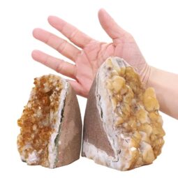 Citrine Cluster Specimen Set 2 Pieces DV369 | Crystal Factory