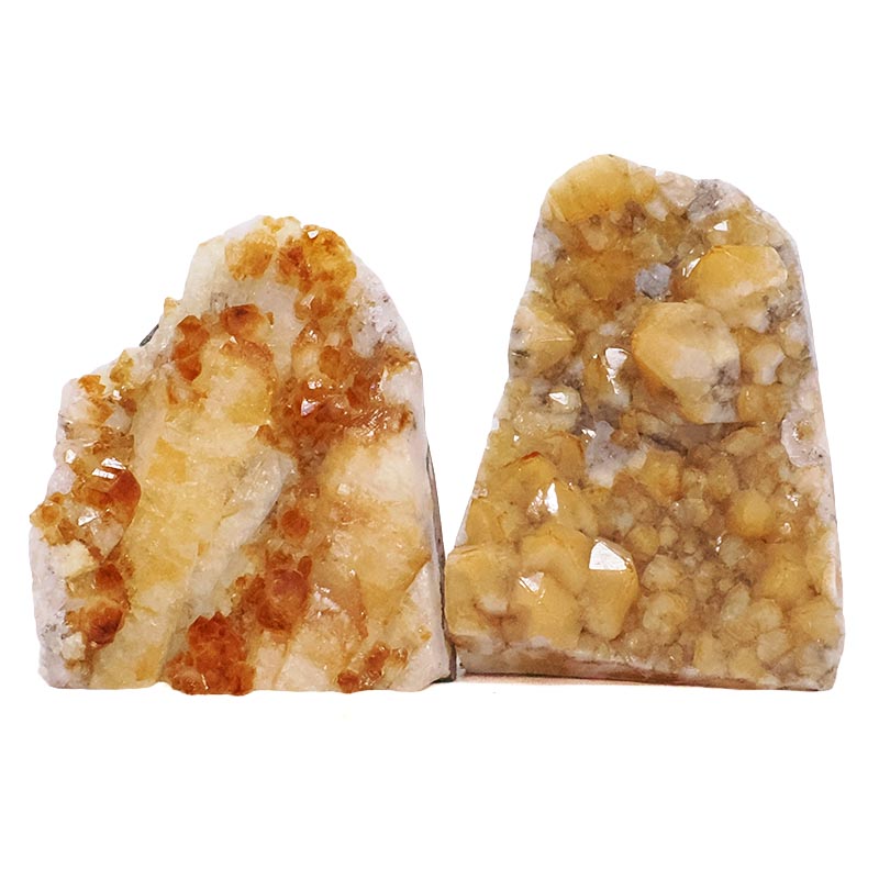 2.15kg Citrine Cluster Specimen Set 2 Pieces DV370 3 Citrine Cluster Specimen Set 2 Pieces DV370 | Crystal Factory