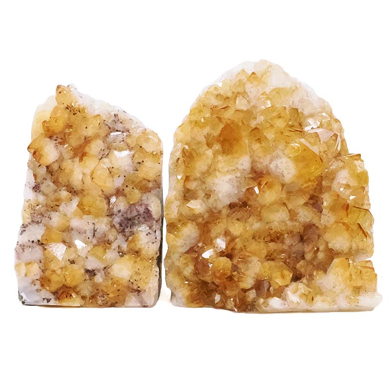 2.11kg Citrine Cluster Specimen Set 2 Pieces DV371 3 Citrine Cluster Specimen Set 2 Pieces DV371 | Crystal Factory