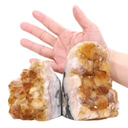 2.08kg Citrine Cluster Specimen Set 2 Pieces DV372 5 Citrine Cluster Specimen Set 2 Pieces DV372 | Crystal Factory