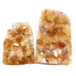 Citrine Cluster Specimen Set 2 Pieces DV372 | Crystal Factory