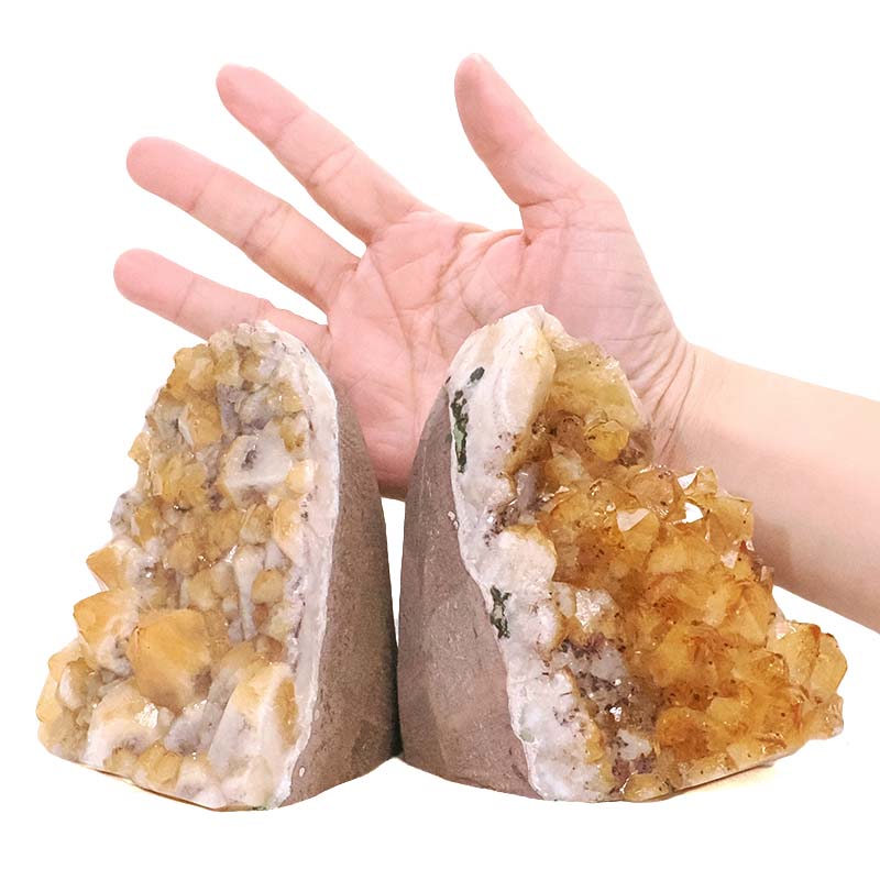 2.20kg Citrine Cluster Specimen Set 2 Pieces DV373 4 Citrine Cluster Specimen Set 2 Pieces DV373 | Crystal Factory