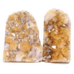 Citrine Cluster Specimen Set 2 Pieces DV373 | Crystal Factory