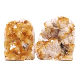 Citrine Cluster Specimen Set 2 Pieces DV374 | Crystal Factory