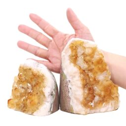 Citrine Cluster Specimen Set 2 Pieces DV375 | Crystal Factory