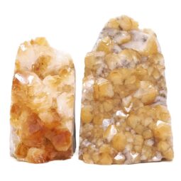 Citrine Cluster Specimen Set 2 Pieces DV376 | Crystal Factory