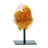 Citrine Cluster on Rectangle Metal Stand 1 Citrine Cluster on Rectangle Metal Stand | Crystal Factory