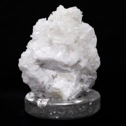 Clear Quartz Druze Lamp on Orthoseras Base – White LED Bulb N2222 | Crystal Factory
