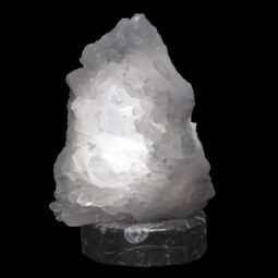 Clear Quartz Druze Lamp on Orthoseras Base – White LED Bulb N2226 | Crystal Factory