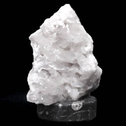 Clear Quartz Druze Lamp on Orthoseras Base – White LED Bulb N2226 | Crystal Factory