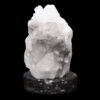 Clear Quartz Druze Lamp on Orthoseras Base – White LED Bulb N2228 | Crystal Factory