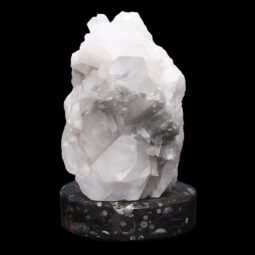 Clear Quartz Druze Lamp on Orthoseras Base – White LED Bulb N2228 | Crystal Factory