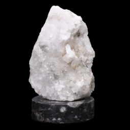 Clear Quartz Druze Lamp on Orthoseras Base – White LED Bulb N2234 | Crystal Factory