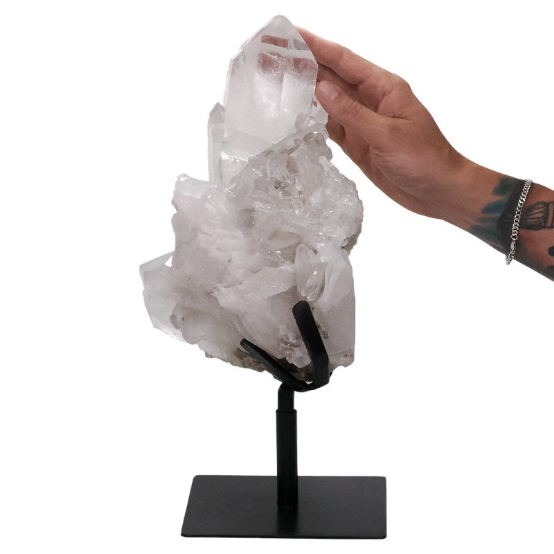 6kg Clear Quartz Cluster on Stand DS2923 4 Clear Quartz Cluster on Stand DS2923 | Crystal Factory