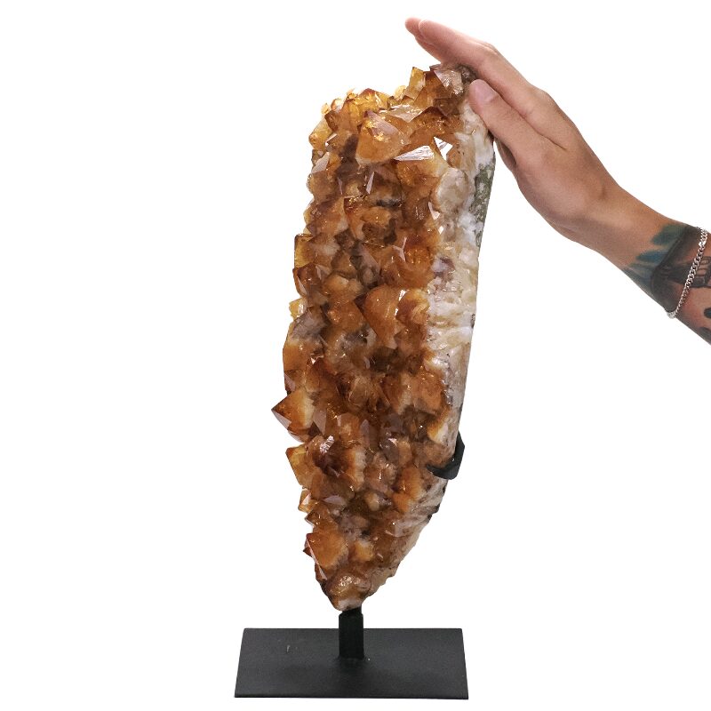 7.5kg Citrine Cluster on Metal Stand DS2928 4 Citrine Cluster on Stand DS2928 | Crystal Factory