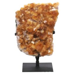 Citrine Information - Healing Properties, Meaning, and Benefits 19 Citrine Cluster on Stand DS2931 | Crystal Factory