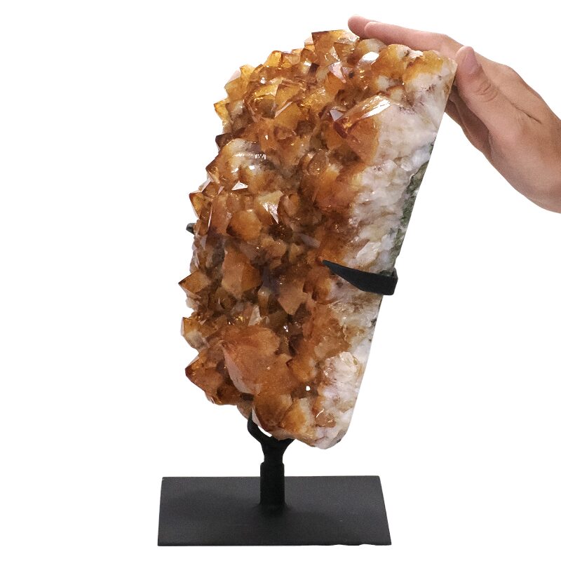 7.3kg Citrine Cluster on Metal Stand DS2931 4 Citrine Cluster on Stand DS2931 | Crystal Factory