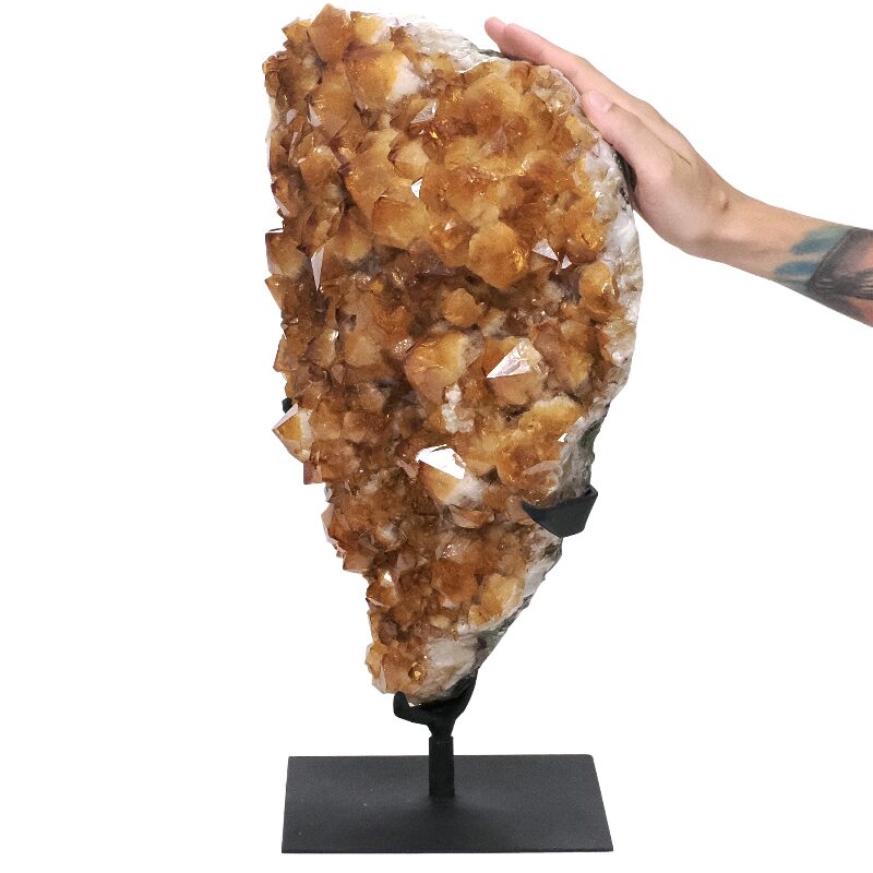 18.4kg Citrine Cluster on Metal Stand DS2936 4 18.4kg Citrine Cluster on Metal Stand DS2936 | Crystal Factory