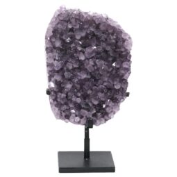 Amethyst Druze Cluster on Rotating Stand DS2939 | Crystal Factory