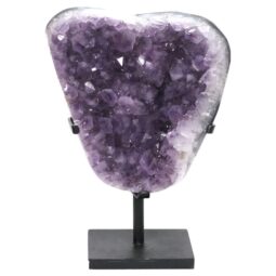 Amethyst Druze Cluster on Rotating Stand DS2940 | Crystal Factory