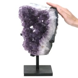 8.5kg Amethyst Druze Cluster on Rotating Stand DS2940 5 Amethyst Druze Cluster on Rotating Stand DS2940 | Crystal Factory