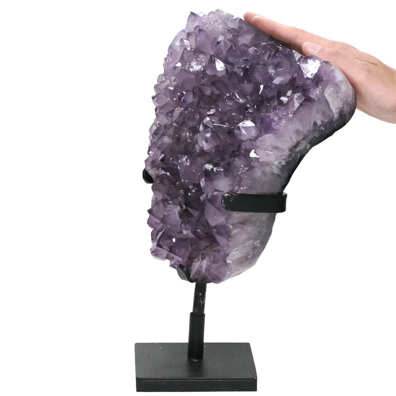 6.9kg Amethyst Druze Cluster on Rotating Stand DS2941 4 Amethyst Druze Cluster on Rotating Stand DS2941 | Crystal Factory