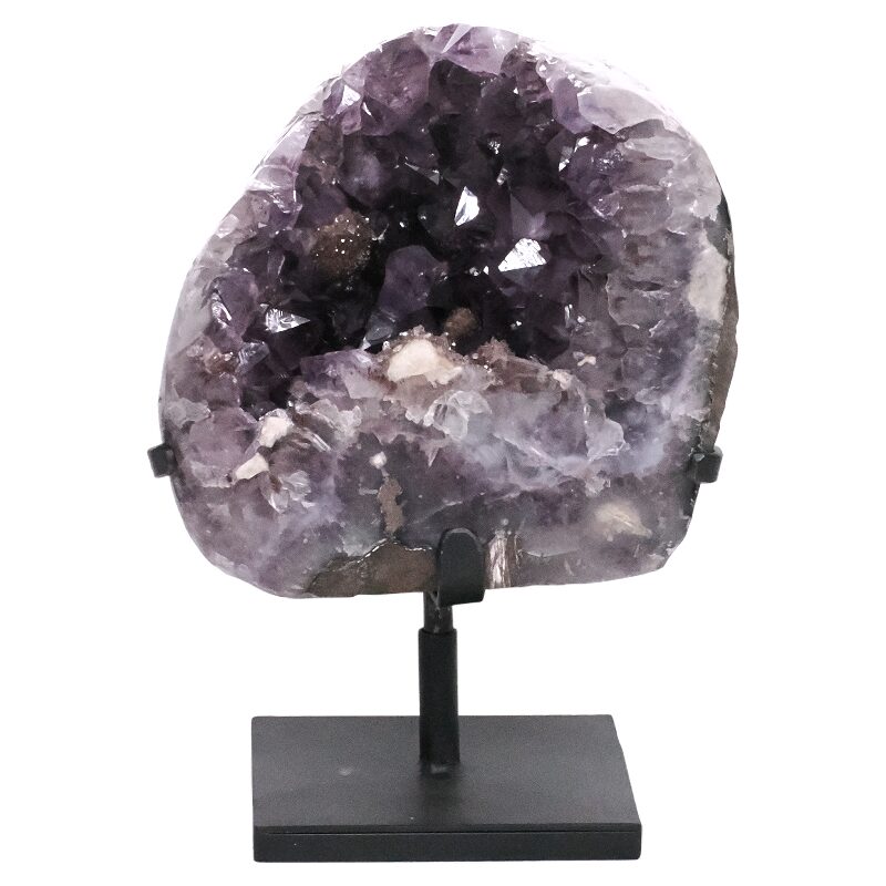 8.2kg Amethyst Druze Cluster on Rotating Stand DS2942 3 Amethyst Druze Cluster on Rotating Stand DS2942 | Crystal Factory