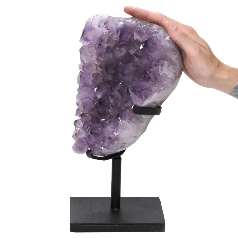 6.3kg Amethyst Druze Cluster on Rotating Stand DS2943 4 Amethyst Druze Cluster on Rotating Stand DS2943 | Crystal Factory