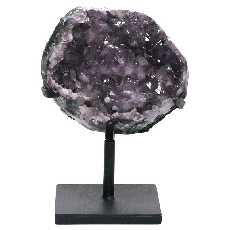 5.8kg Amethyst Druze Cluster on Rotating Stand DS2945 3 Amethyst Druze Cluster on Rotating Stand DS2945 | Crystal Factory
