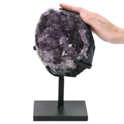 5.8kg Amethyst Druze Cluster on Rotating Stand DS2945 5 Amethyst Druze Cluster on Rotating Stand DS2945 | Crystal Factory