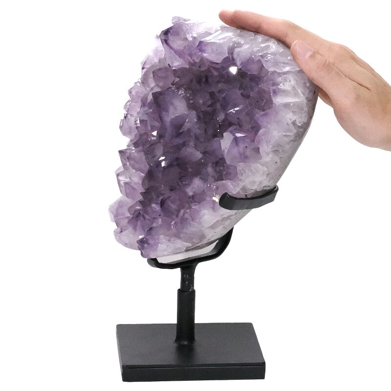 5kg Amethyst Druze Cluster on Rotating Stand DS2946 4 Amethyst Druze Cluster on Rotating Stand DS2946 | Crystal Factory