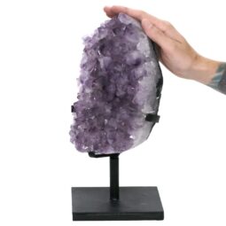 5.5kg Amethyst Druze Cluster on Rotating Stand DS2947 5 Amethyst Druze Cluster on Rotating Stand DS2947 | Crystal Factory