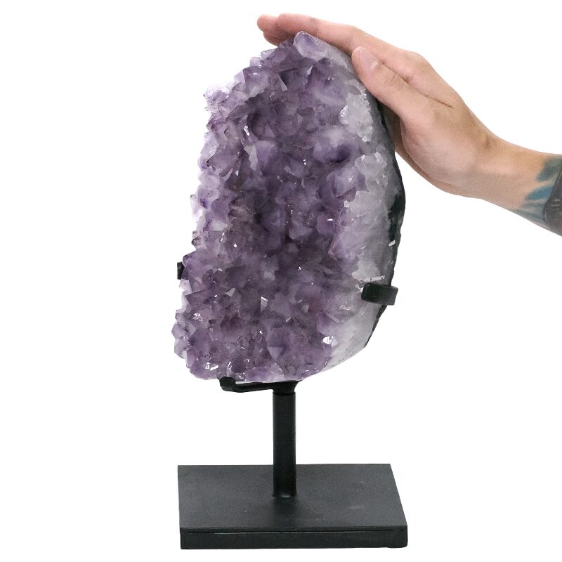 5.5kg Amethyst Druze Cluster on Rotating Stand DS2947 4 Amethyst Druze Cluster on Rotating Stand DS2947 | Crystal Factory