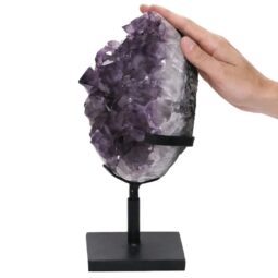 5.5kg Amethyst Druze Cluster on Rotating Stand DS2948 5 Amethyst Druze Cluster on Rotating Stand DS2948 | Crystal Factory