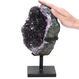 5.5kg Amethyst Druze Cluster on Rotating Stand DS2951 5 Amethyst Druze Cluster on Rotating Stand DS2951 | Crystal Factory