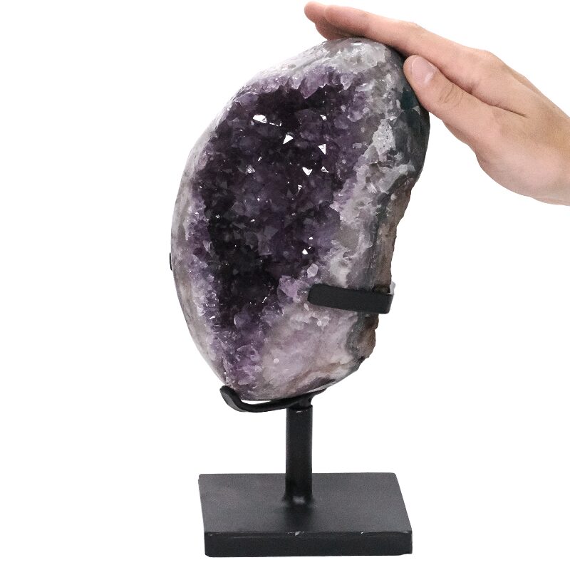 5.2kg Amethyst Druze Cluster on Rotating Stand DS2952 4 Amethyst Druze Cluster on Rotating Stand DS2952 | Crystal Factory