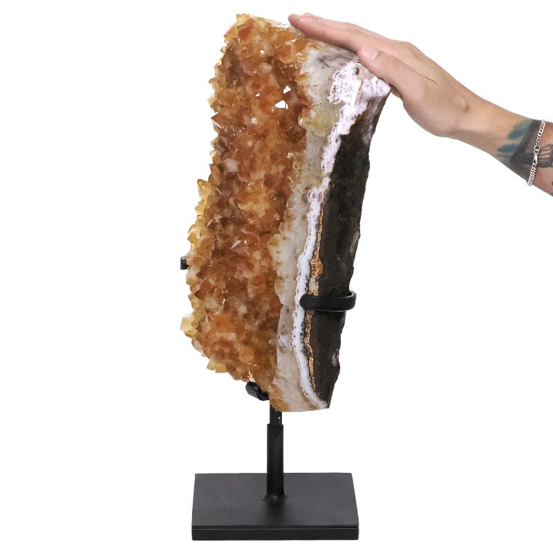 10kg Citrine Cluster on Metal Stand DS2953 4 Citrine Cluster on Metal Stand DS2953 | Crystal Factory