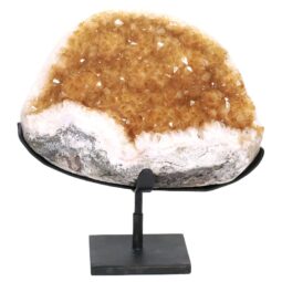 Citrine Cluster on Metal Stand DS2955 | Crystal Factory